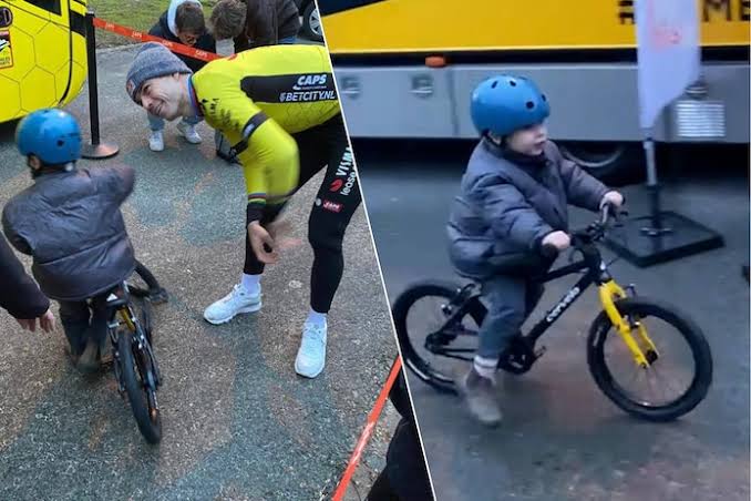 Zoon van Wout Van Aert, George, wil in de voetsporen treden van zijn vader