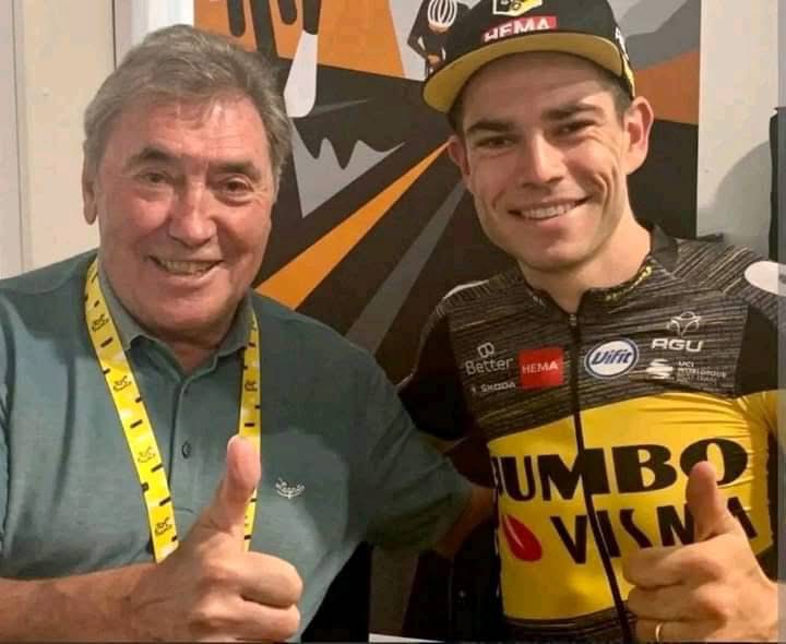 Wout van Aert brengt eervol bezoek aan legendarische wielrenner Eddy Merckx: een symbolische ontmoeting tussen Belgische grootheden