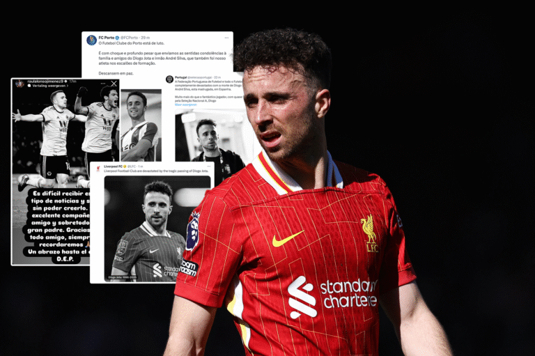 Liverpool-speler Diogo Jota (28) overleed twee weken na zijn bruiloft samen met zijn jongere broer bij een auto-ongeluk