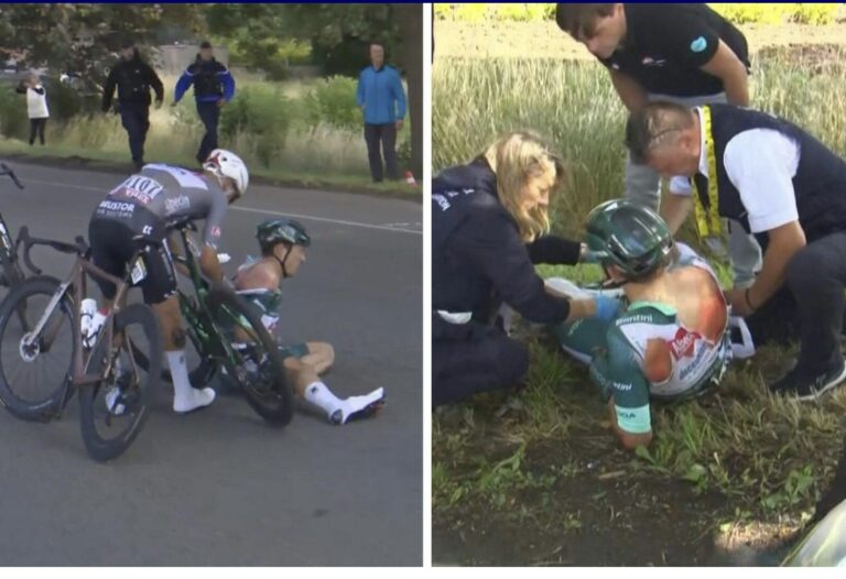 VIDEO: Groene Trui in gevaar: Chaos in de tussensprint