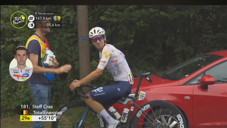 Steff Cras genoodzaakt Tour de France te verlaten vanwege ziekte