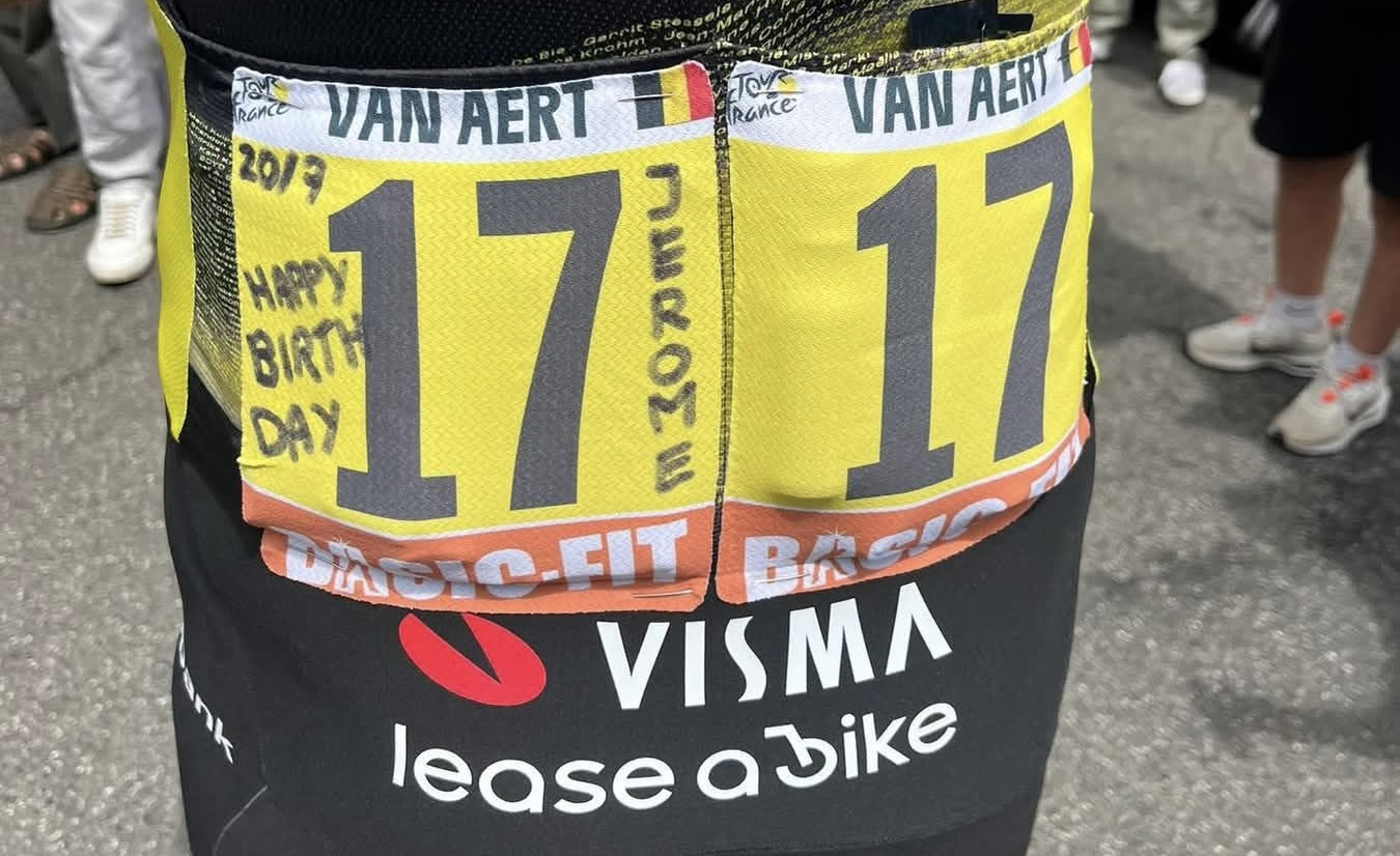 "Voor jou, Jérôme": Wout van Aert eert verjaardag zoon tijdens etappe Tour de France