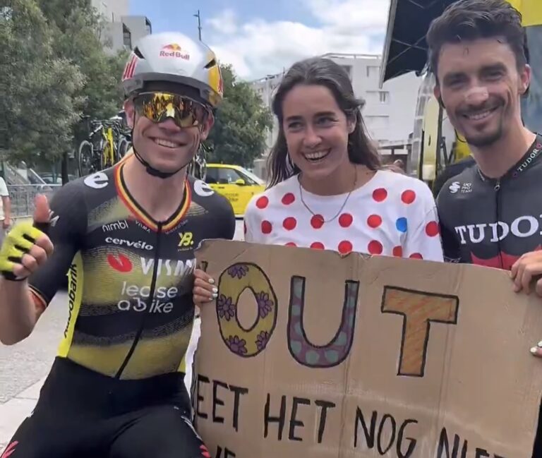 Verwelkomd door Wout en Julian: Een fandroom wordt werkelijkheid in de Tour de France-paddock