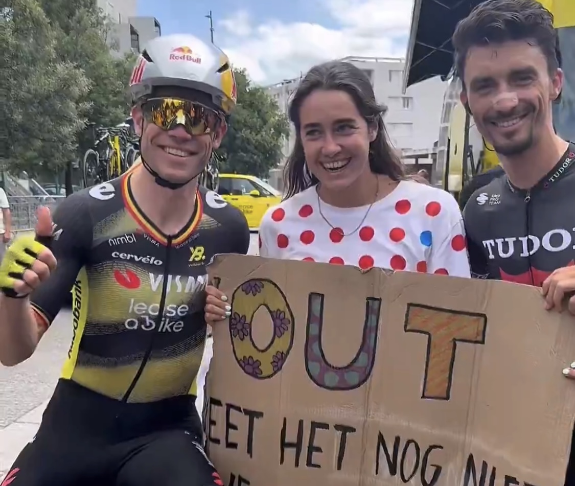 Verwelkomd door Wout en Julian: Een fandroom wordt werkelijkheid in de Tour de France-paddock
