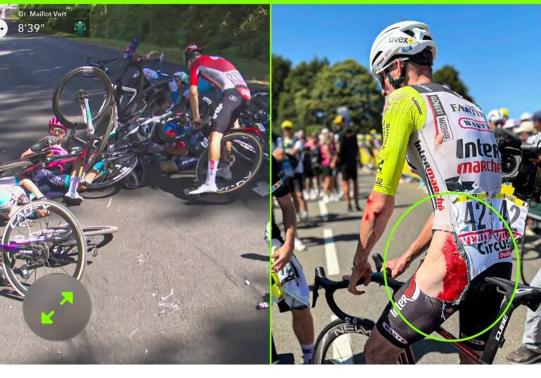 Zojuist binnen: Massale valpartij zorgt voor reeks verwondingen en opgaves in dramatische Tour de France-etappe