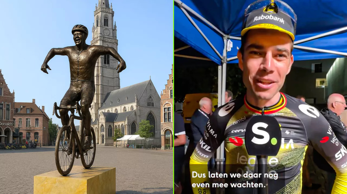 Fans willen een standbeeld, Van Aert wil meer tijd: "Laten we nog even wachten"