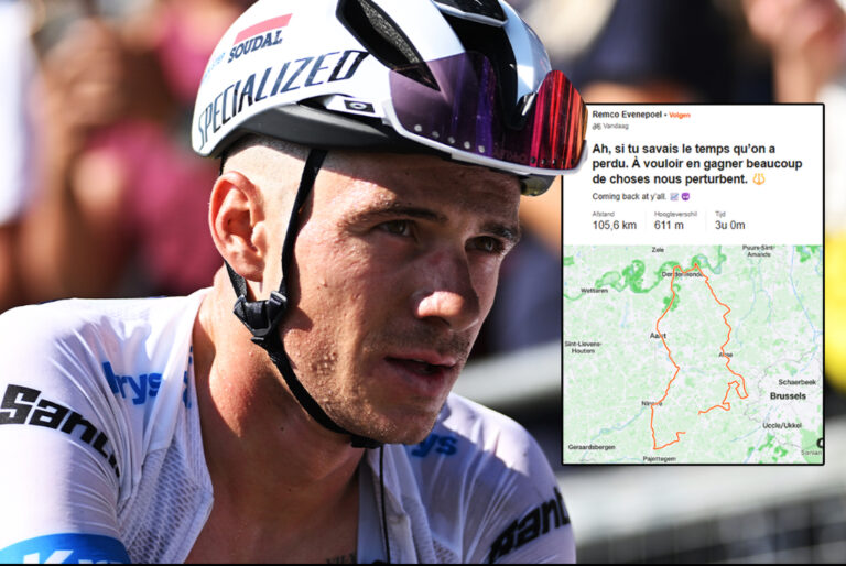 Remco Evenepoels comeback begint met 105 gewaagde kilometers