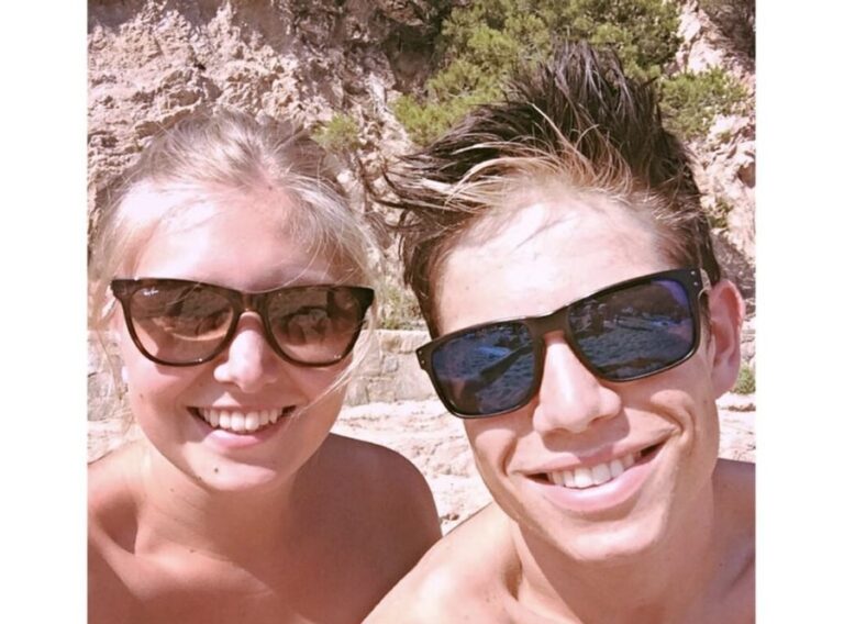 Wout van Aert en Sarah De Bie koesteren een mooie dag samen