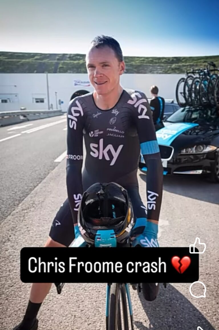 Dernière minute : Chris Froome transporté à l’hôpital par hélicoptère après un grave accident dans le sud de la France »