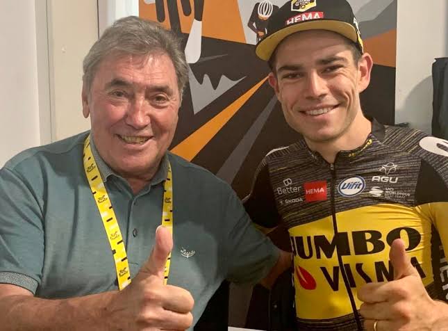 Breaking: Wout van Aert brengt een ontroerend eerbetoon aan Eddy Merckx voorafgaand aan zijn geplande operatie.
